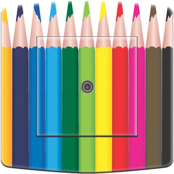 Prise déco Crayons de couleur TV - DKO Interrupteur