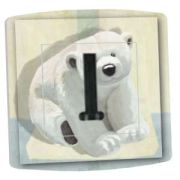 Prise déco Ours Blanc téléphone - DKO Interrupteur