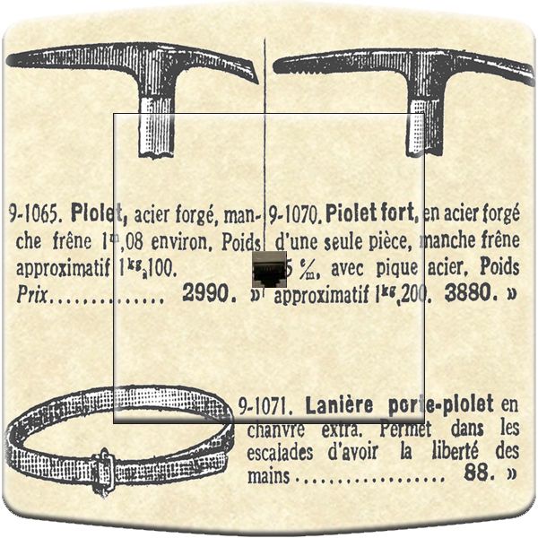 Prise déco Piolet & lanière RJ45 - DKO Interrupteur