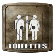 Prise déco Signalétique / Toilettes 2 pôles + terre - DKO Interrupteur