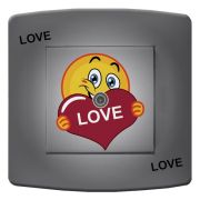 Prise déco Smiley / Love TV - DKO Interrupteur