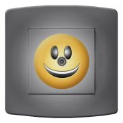Prise déco Smiley / Rire TV - DKO Interrupteur