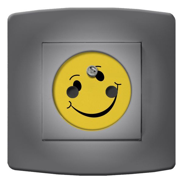 Prise déco Smiley / Sourire 2 pôles + terre - DKO Interrupteur