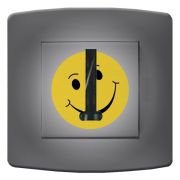 Prise déco Smiley / Sourire Téléphone - DKO Interrupteur