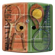 Prise déco Sports / Tennis 2 pôles + terre - DKO Interrupteur