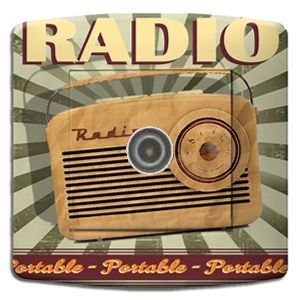 Prise déco Vintage / Radio Portable TV - DKO Interrupteur