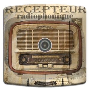Prise déco Vintage / Récepteur radio TV - DKO Interrupteur