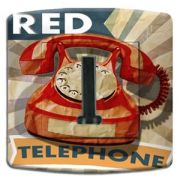 Prise déco Vintage / Red Phone téléphone - DKO Interrupteur