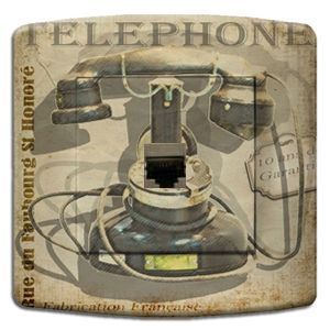 Prise déco Vintage / Retro Phone RJ45 - DKO Interrupteur
