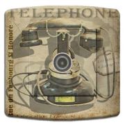 Prise déco Vintage / Retro Phone TV - DKO Interrupteur