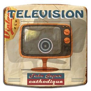 Prise déco Vintage / Télévision TV - DKO Interrupteur