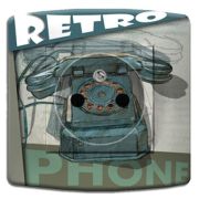 Prise déco Vintage / Vintage Phone 2 pôles + terre - DKO Interrupteur