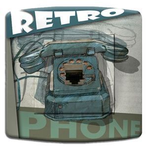 Prise déco Vintage / Vintage Phone RJ45 - DKO Interrupteur