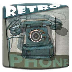 Prise déco Vintage / Vintage Phone TV - DKO Interrupteur