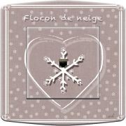 Prise déco coeur et flocon RJ45 - DKO Interrupteur