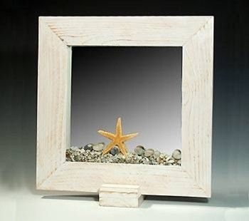 Miroir cadre bois décors Etoile de mer