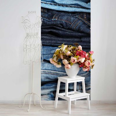 Papier peint largeur unique décor Jeans