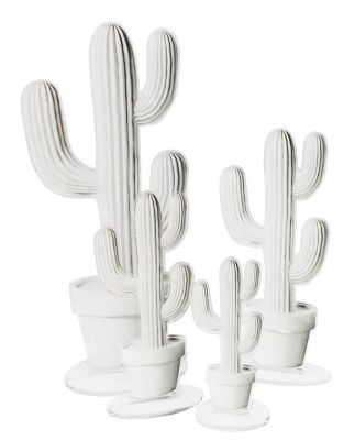 Arbre cactus acrylique blanc 102 cm