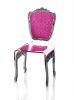 Chaise Baroque en acrylique rose