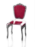 Chaise Baroque en acrylique rouge - Acrila Concept