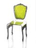 Chaise Baroque en acrylique verte