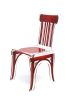 Chaise Bistrot en acrylique bois rouge