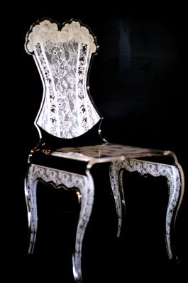 Chaise Eman en acrylique blanche - Acrila Concept
