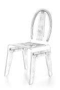 Chaise Factory en acrylique gris - Acrila Concept