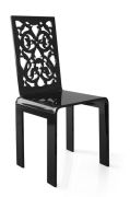 Chaise Grand Soir en acrylique Dentelle noire - Acrila Concept