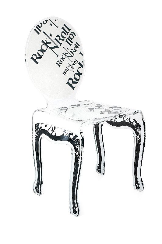 Chaise Let's Rock en acrylique rock n'roll - Acrila Concept