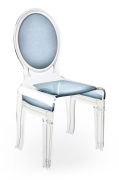 Chaise Sixteen en acrylique bleu pastel - Acrila Concept