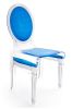Chaise Sixteen en acrylique bleu