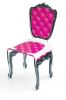 Chaise acrylique Capiton rose