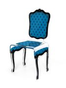 Chaise acrylique Charleston bleu - Acrila