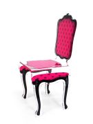 Chaise acrylique Charleston rose - Acrila