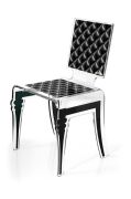 Chaise acrylique Diam noire - Acrila