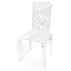 Chaise acrylique Grand soir dentelle blanche