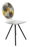 Chaise acrylique Graph cubik gris - Acrila