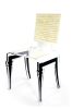 Chaise acrylique Graph pieds plexi calligraphie