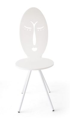 Chaise acrylique Happy Africa blanche - Acrila
