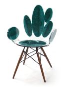 Chaise acrylique Love vert - Acrila
