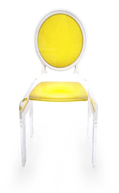 Chaise acrylique Sixteen jaune