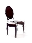 Chaise acrylique Sixteen marron - Acrila