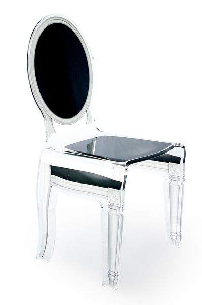 Chaise acrylique Sixteen noir