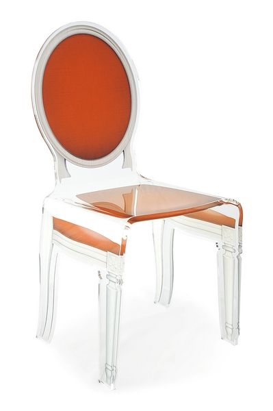Chaise acrylique Sixteen orange