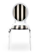 Chaise acrylique Sixteen rayé - Acrila