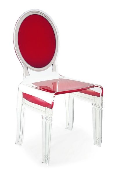 Chaise acrylique Sixteen rouge