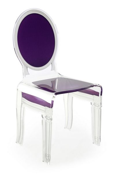 Chaise acrylique Sixteen violette