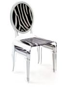 Chaise acrylique Sixteen zèbre - Acrila