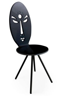 Chaise acrylique Unhappy Africa noir - Acrila